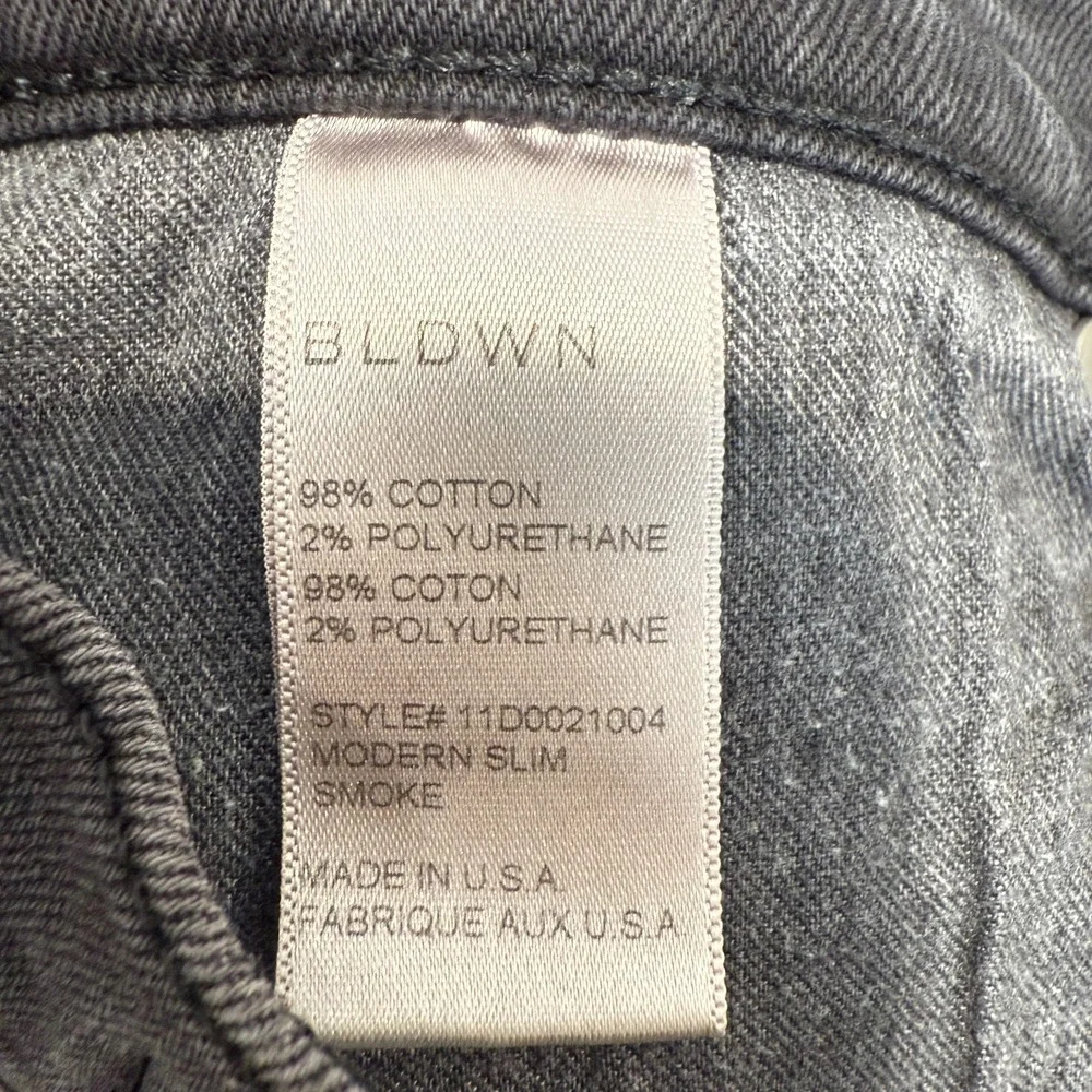 BLDWN Jeans Mens 31‎ Modern Slim 31x32 Dark Wash Black Denim Pants Smoke USA